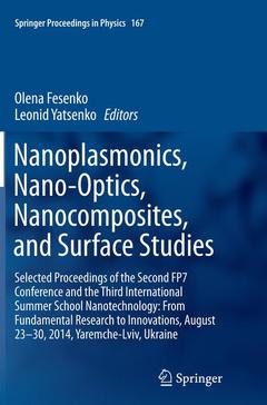 Couverture de l’ouvrage Nanoplasmonics, Nano-Optics, Nanocomposites, and Surface Studies
