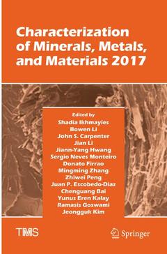 Couverture de l’ouvrage Characterization of Minerals, Metals, and Materials 2017