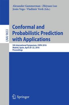 Couverture de l’ouvrage Conformal and Probabilistic Prediction with Applications