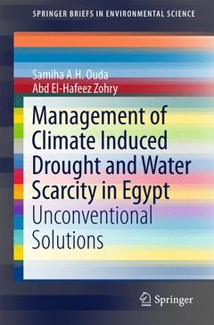 Couverture de l’ouvrage Management of Climate Induced Drought and Water Scarcity in Egypt