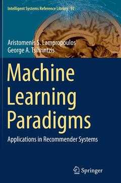 Couverture de l’ouvrage Machine Learning Paradigms