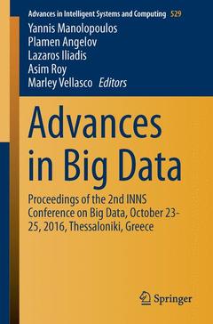 Couverture de l’ouvrage Advances in Big Data