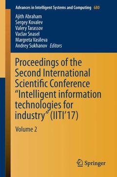 Couverture de l’ouvrage Proceedings of the Second International Scientific Conference “Intelligent Information Technologies for Industry” (IITI’17)