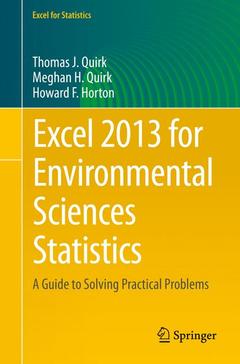 Couverture de l’ouvrage Excel 2013 for Environmental Sciences Statistics