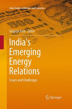Couverture de l’ouvrage India's Emerging Energy Relations
