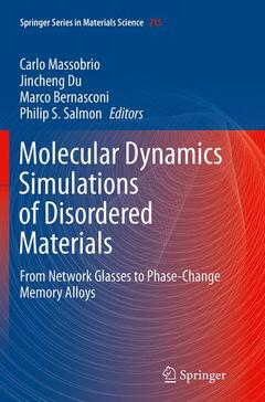 Couverture de l’ouvrage Molecular Dynamics Simulations of Disordered Materials