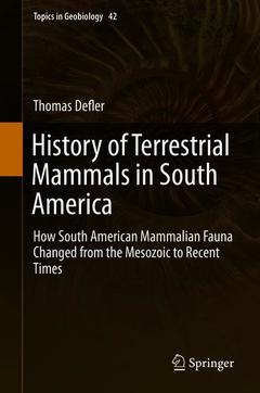 Cover of the book History of Terrestrial Mammals in South America