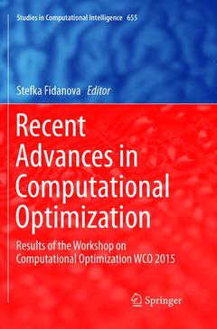 Couverture de l’ouvrage Recent Advances in Computational Optimization