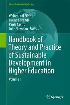 Couverture de l’ouvrage Handbook of Theory and Practice of Sustainable Development in Higher Education 