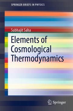 Couverture de l’ouvrage Elements of Cosmological Thermodynamics