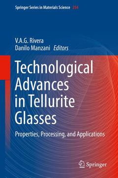 Couverture de l’ouvrage Technological Advances in Tellurite Glasses