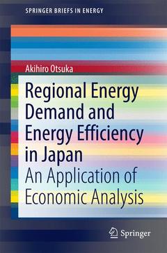 Couverture de l’ouvrage Regional Energy Demand and Energy Efficiency in Japan