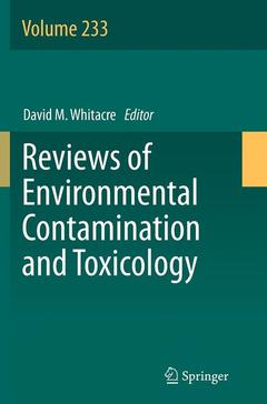 Couverture de l’ouvrage Reviews of Environmental Contamination and Toxicology Volume 233