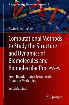 Couverture de l’ouvrage Computational Methods to Study the Structure and Dynamics of Biomolecules and Biomolecular Processes