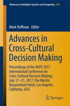 Couverture de l’ouvrage Advances in Cross-Cultural Decision Making