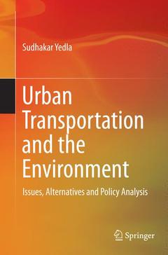 Couverture de l’ouvrage Urban Transportation and the Environment