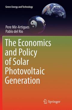 Couverture de l’ouvrage The Economics and Policy of Solar Photovoltaic Generation