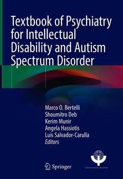 Couverture de l’ouvrage Textbook of Psychiatry for Intellectual Disability and Autism Spectrum Disorder