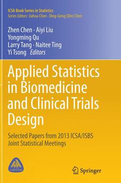 Couverture de l’ouvrage Applied Statistics in Biomedicine and Clinical Trials Design