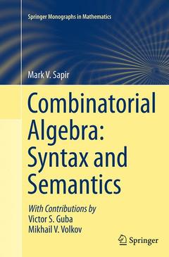 Couverture de l’ouvrage Combinatorial Algebra: Syntax and Semantics