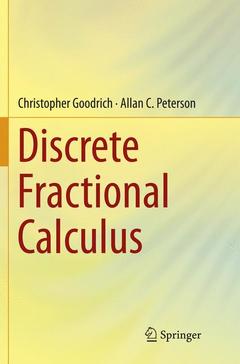 Couverture de l’ouvrage Discrete Fractional Calculus