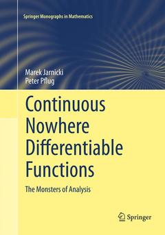 Couverture de l’ouvrage Continuous Nowhere Differentiable Functions