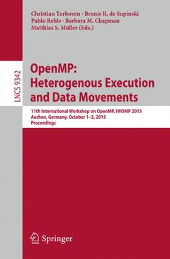 Couverture de l’ouvrage OpenMP: Heterogenous Execution and Data Movements