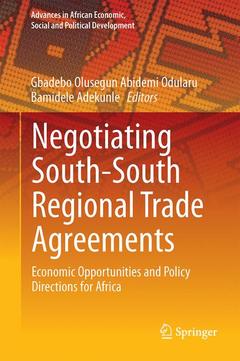Couverture de l’ouvrage Negotiating South-South Regional Trade Agreements