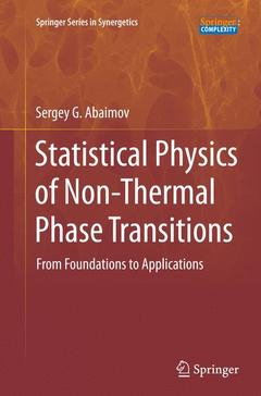 Couverture de l’ouvrage Statistical Physics of Non-Thermal Phase Transitions