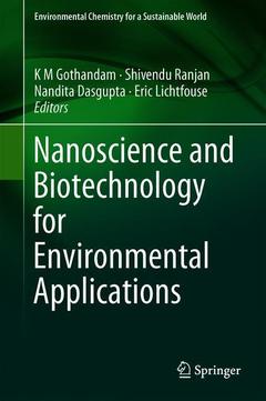 Couverture de l’ouvrage Nanoscience and Biotechnology for Environmental Applications