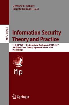 Couverture de l’ouvrage Information Security Theory and Practice