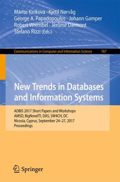 Couverture de l’ouvrage New Trends in Databases and Information Systems