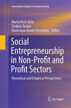 Couverture de l’ouvrage Social Entrepreneurship in Non-Profit and Profit Sectors