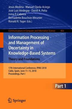 Couverture de l’ouvrage Information Processing and Management of Uncertainty in Knowledge-Based Systems. Theory and Foundations