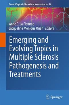Couverture de l’ouvrage Emerging and Evolving Topics in Multiple Sclerosis Pathogenesis and Treatments