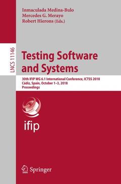 Couverture de l’ouvrage Testing Software and Systems