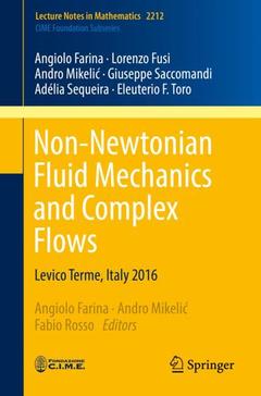 Couverture de l’ouvrage Non-Newtonian Fluid Mechanics and Complex Flows