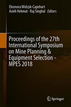 Couverture de l’ouvrage Proceedings of the 27th International Symposium on Mine Planning and Equipment Selection - MPES 2018