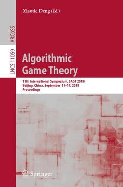 Couverture de l’ouvrage Algorithmic Game Theory