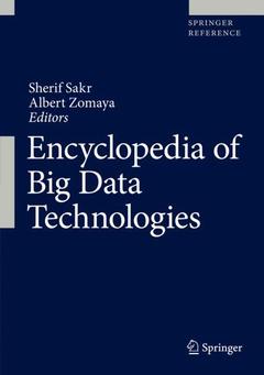 Couverture de l’ouvrage Encyclopedia of Big Data Technologies