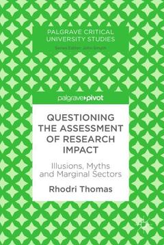 Couverture de l’ouvrage Questioning the Assessment of Research Impact