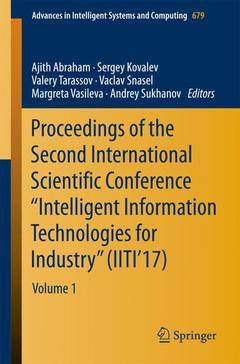 Couverture de l’ouvrage Proceedings of the Second International Scientific Conference “Intelligent Information Technologies for Industry” (IITI’17)