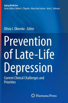 Couverture de l’ouvrage Prevention of Late-Life Depression
