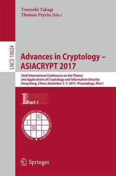 Couverture de l’ouvrage Advances in Cryptology – ASIACRYPT 2017