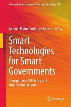 Couverture de l’ouvrage Smart Technologies for Smart Governments