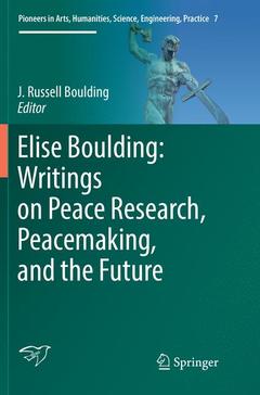 Couverture de l’ouvrage Elise Boulding: Writings on Peace Research, Peacemaking, and the Future