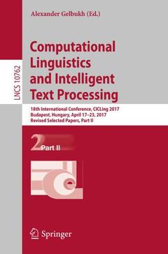 Cover of the book Computational Linguistics and Intelligent Text Processing