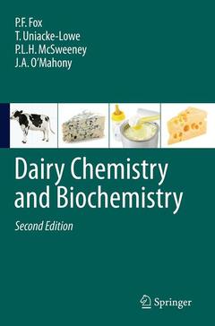 Couverture de l’ouvrage Dairy Chemistry and Biochemistry
