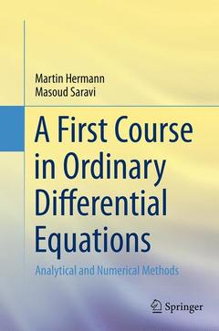 Cover of the book A First Course in Ordinary Differential Equations