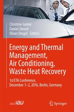 Cover of the book Energy and Thermal Management, Air Conditioning, Waste Heat Recovery